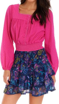 Allison New York Gracie Mini Skirt In Bohemian Floral Navy