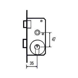 MCM Cerradura Embutir 1501-2p 35 Mcm