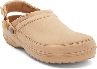 Crocs Classic Crafted Faux Suede Clog in Cashew at Nordstrom Rack, Size 10