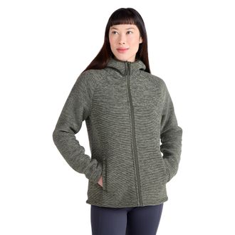 Mountain Warehouse Dames Hayfield Melange Faux Fur Gevoerde Fleece Top (Khaki Groen)