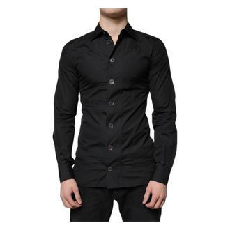 Dolce & Gabbana Casual Shirts, male, Black, Size: XS Dress Shirt