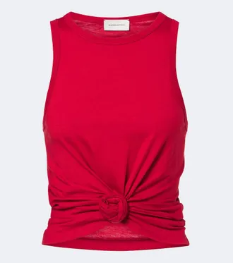 Magda Butrym Cropped cotton-blend top