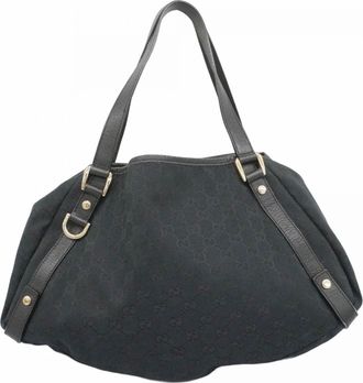 Gucci Black Canvas Tote Bag (Pre-Owned)