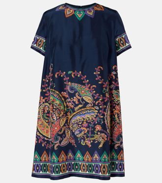 Etro Paisley silk habotai minidress
