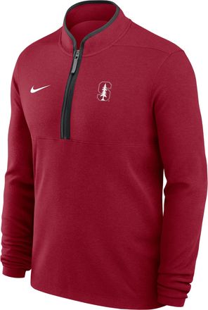 Nike Stanford Victory Nike Mens Dri-FIT College 1/2-Zip Long-Sleeve Top in Red | 0443042NSDN-APS