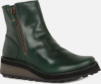 FLY London Womens Hole Womens Wedge Heel Boots - Black - Size: 6