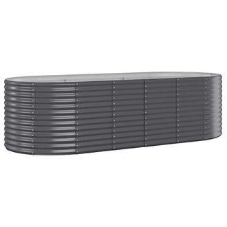 vidaXL Jardinera Arriate Acero Galvanizado Antracita 249x100x68cm Vidaxl