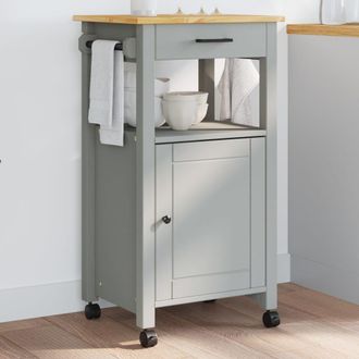 vidaXL Carrito De Cocina Monza Madera Maciza De Pino 48x40x90 Cm Vidaxl