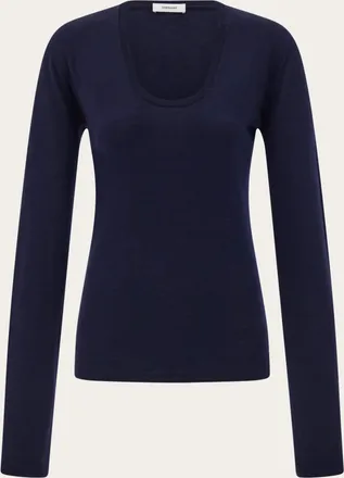 Ferragamo Women Lightweight wool top Blue