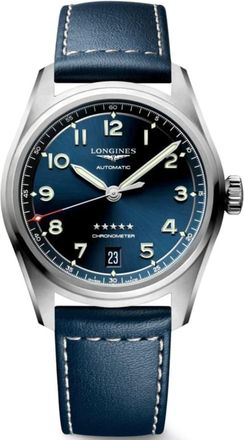 Longines Spirit Automatic Blue Dial Leather Strap Mens Watch L3.410.4.93.0