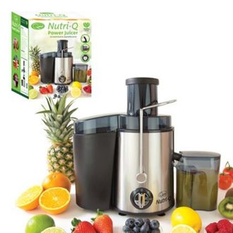 Quest Nutri-Q Centrifugal Power Juicer - Black/Silver | TJ Hughes