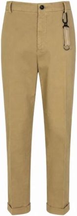Manuel Ritz Katoenen Chino Broek met Sleutelhanger Detail - Heren - Chinos - Bruin - S - Katoen - Broeken