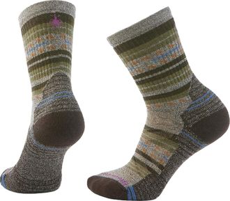Smartwool Womens Hike Light Cushion Margarita Crew Socks Khaki M