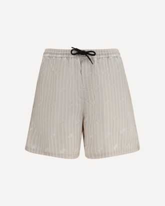 GCDS Striped all-over logo swim Shorts Male S
