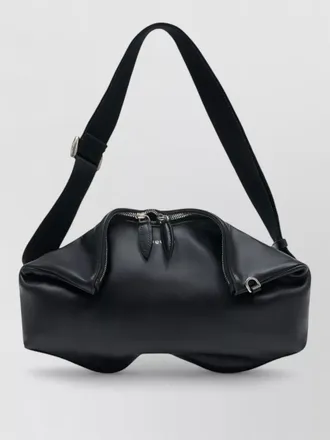 Alexander McQueen manta messenger nappa calfskin belt bag