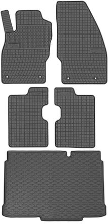 OEM Opel Corsa E Hatchback De 12/2014 A 05/2019 Set - Alfombrillas De Goma Para Coche + Alfombrilla Para Maletero