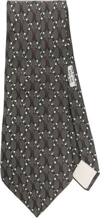 Hermès Cravatta in seta anni 2010 - Marrone