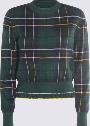 Alexander McQueen Sweaters Navy/Green/Yellow