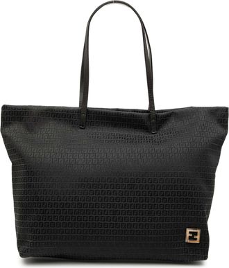 Fendi Pre-owned Womens Micro Zucchino Canvas Tote - Black Textile - One Size