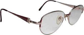 Saint Laurent Pre-owned Metalen Zonnebril - Dames - Vintage Accessoires - Geel - ONE Size - Vintage