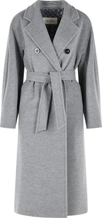 Max Mara Mantel Madame aus Schurwolle und grauem Kaschmir