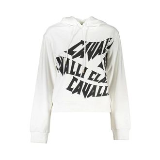 Cavalli Dames, Sweatshirts & Hoodies, Wit, Maat: XL Katoen