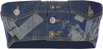 Jean Paul Gaultier Denim Bra Top