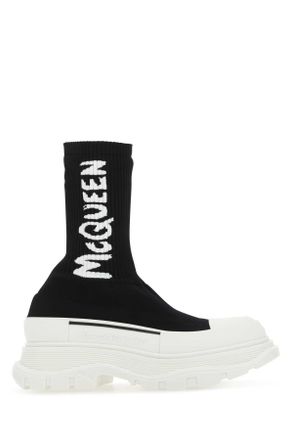 Alexander McQueen Alexander Mcqueen Black Stretch Nylon Tread Slick Sneakers