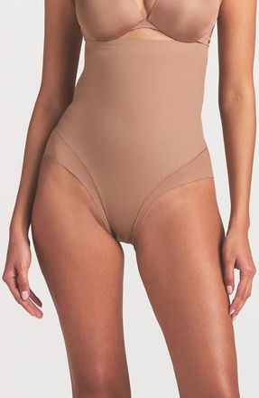 SKIMS Powermesh Zoned High Waisted Briefs in Sienna at Nordstrom, Size Xx-Small