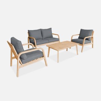 Sweeek Conjunto De Jard&iacute;n De Madera Acacia, 4 Plazas