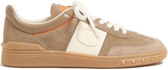 Valentino Garavani Upvillage Split And Nappa Leather Sneakers Shoes