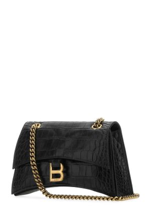 Balenciaga Womens Black Leather Crush S Shoulder Bag T Domesticated Calf Le Clutch