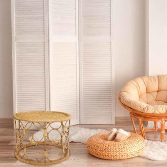 Wanderlust Deco Wanderlust Deco - Mesa De Centro De Cuerda Trenzada 60x60x40