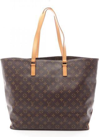 Louis Vuitton Brown Monogram Coated Canvas Leather Tote Bag (Pre-Owned)