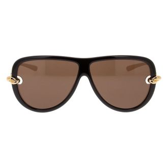 Bottega Veneta Knot Pilot Zonnebril - Dames - Accessoires - Zwart - Maat: ONE Size