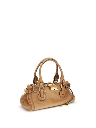 Chlo&eacute; Womens Paddington Bag Mustang Brown Buffalo; Leather Shoulder