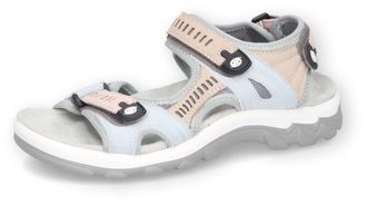 Dockers by Gerli Sandale DOCKERS BY GERLI, Damen, Gr. 41, bunt (beige multi), Lederimitat, Textil, Schuhe Sandale, Trekking Sandale, Sommerschuh mit Klettverschluss