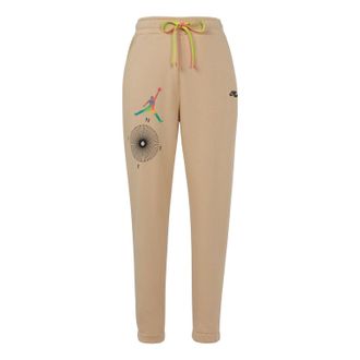 Nike Jordan Air Jordan Word Embroidered Drawstring Casual Joggers/Pants/Trousers Mens Brown DQ8016-252