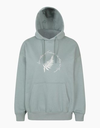 Mountain Warehouse Womens Mountain Warehouse Womens/Ladies Fern Slogan Relaxed Fit Hoodie - Green - Size: 16