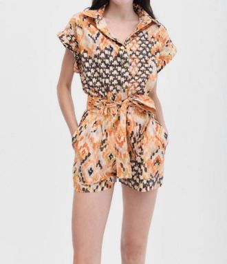 Chufy Marcia Organic Cotton Playsuit In Haral Brown