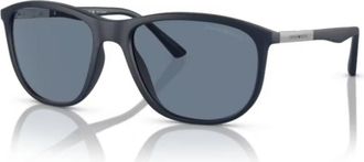 Emporio Armani 0ea4201 Rounded Rectangular Black Sunglasses with Matte