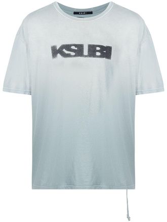 Ksubi logo-print T-shirt - men - Cotton - L - Blue