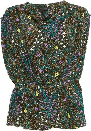 Joseph Top a fiori in seta - Nero