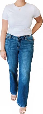 Judy Blue Remi V-Front Straight Jeans In Wash