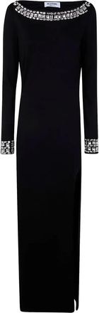 Blugirl Maxi-jurk verfraaid met kristallen - Zwart