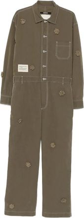 Song for the Mute Jumpsuits & Playsuits, Heren, Groen, M, Katoen, The Gardener Crochet Flower Jumpsuit