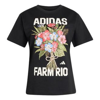 adidas (WMNS) adidas x FARM Rio Graphic T-Shirt Asia Sizing Black KR0281