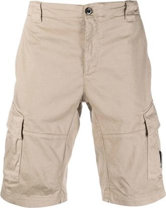 C.P. Company Stretch Sateen Cargo Shorts - Heren - Korte Broeken - Beige - XS - Korte Broeken