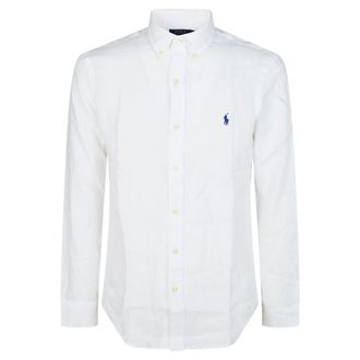 Polo Ralph Lauren Camicia Lino - Heren - Casual Overhemden - Wit - M - Overhemden
