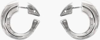 Bottega Veneta Silver Hoop Earrings size One Size